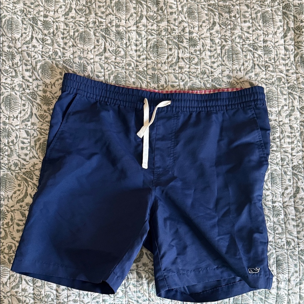 Vineyard Vines Navy Swim Shorts with White Drawstring